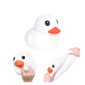 White Jumbo Squeezy Duck  Sunny Days Squishy TikTok Viral Toy SHIPS TODAY!